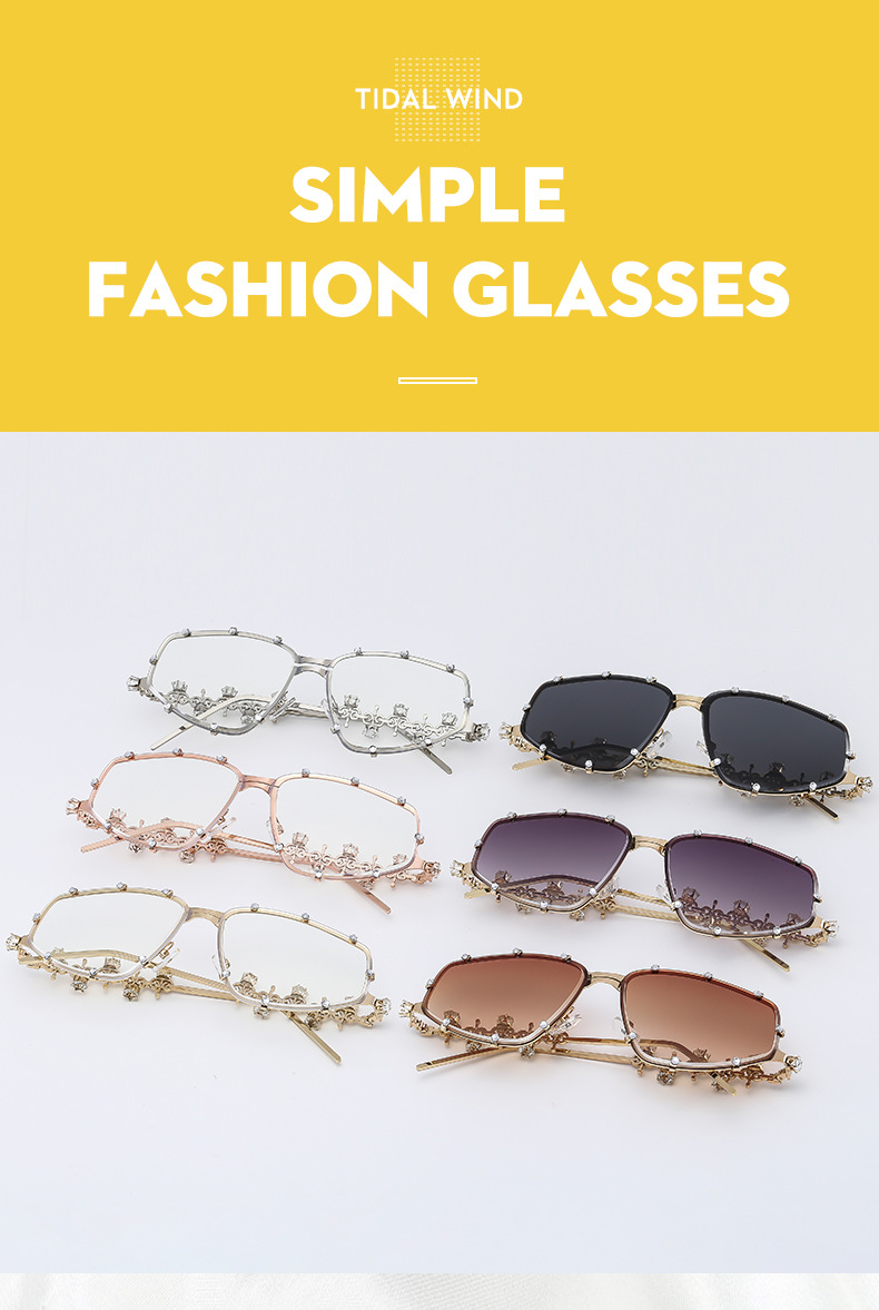 45g Weight Full Frame Glasses Structure Sunglasses, Glasses Classification PC, UV400 Protection Lens Material Special-Shaped Mirror Glasses Style Outdoor, Travel Occasion Solid Color Pattern Unisex Gender Rhinestone Design Streetwear Style Streetwear Solid Color PC UV400 Protection Special-Shaped Mirror Rhinestone Full Frame Women's Sunglasses 6