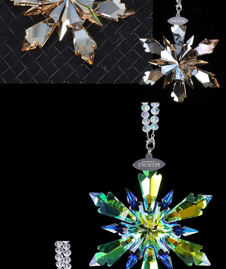 Wholesale Car Interior Accessories, Crystal Snowflake Car Hanging Decorations, Personalized Trendy Style Car Hanging Ornaments