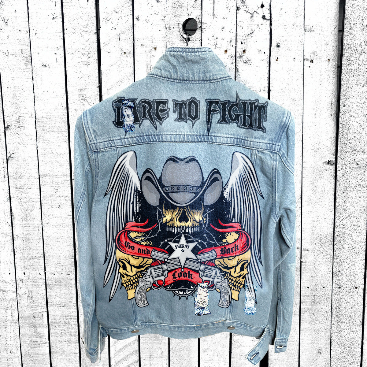 Men's Denim Jacket Round Neck Casual Printed Jacket For Autumn_voghion.com