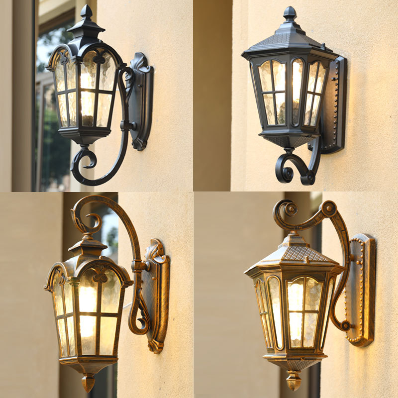American-Style Outdoor Wall Lamp Waterproof Corridor Light European-Style Antique Outdoor Balcony Villa Courtyard Gate Exterior Wall Light American-Style Outdoor Wall Lamp Waterproof Corridor Light European-Style Antique Outdoor Balcony Villa Courtyard Gate Exterior Wall Light