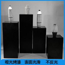 黑色烤漆展示台展示架展会立柱服装店学校道具活动展览多功能展示