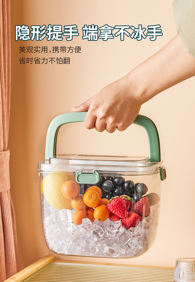 手提式带盖制冰盒冰块