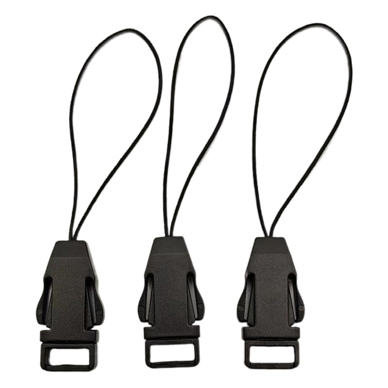 Factory direct 8mm10mm15mm black aircraft buckle mini buckle flat head lanyard lightning buckle plastic buckle