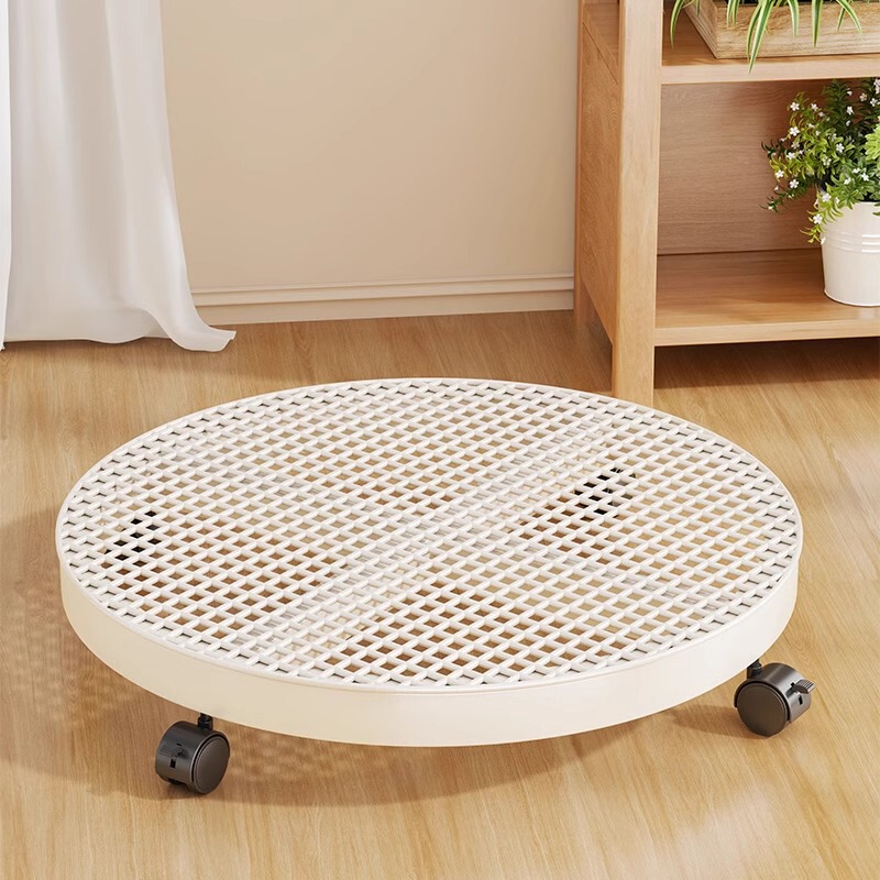 Flower Pot Mobile Tray with Wheel Base Chassis Pad Roller Universal Wheel Water Drain Rectangular Potted Metal Pulley