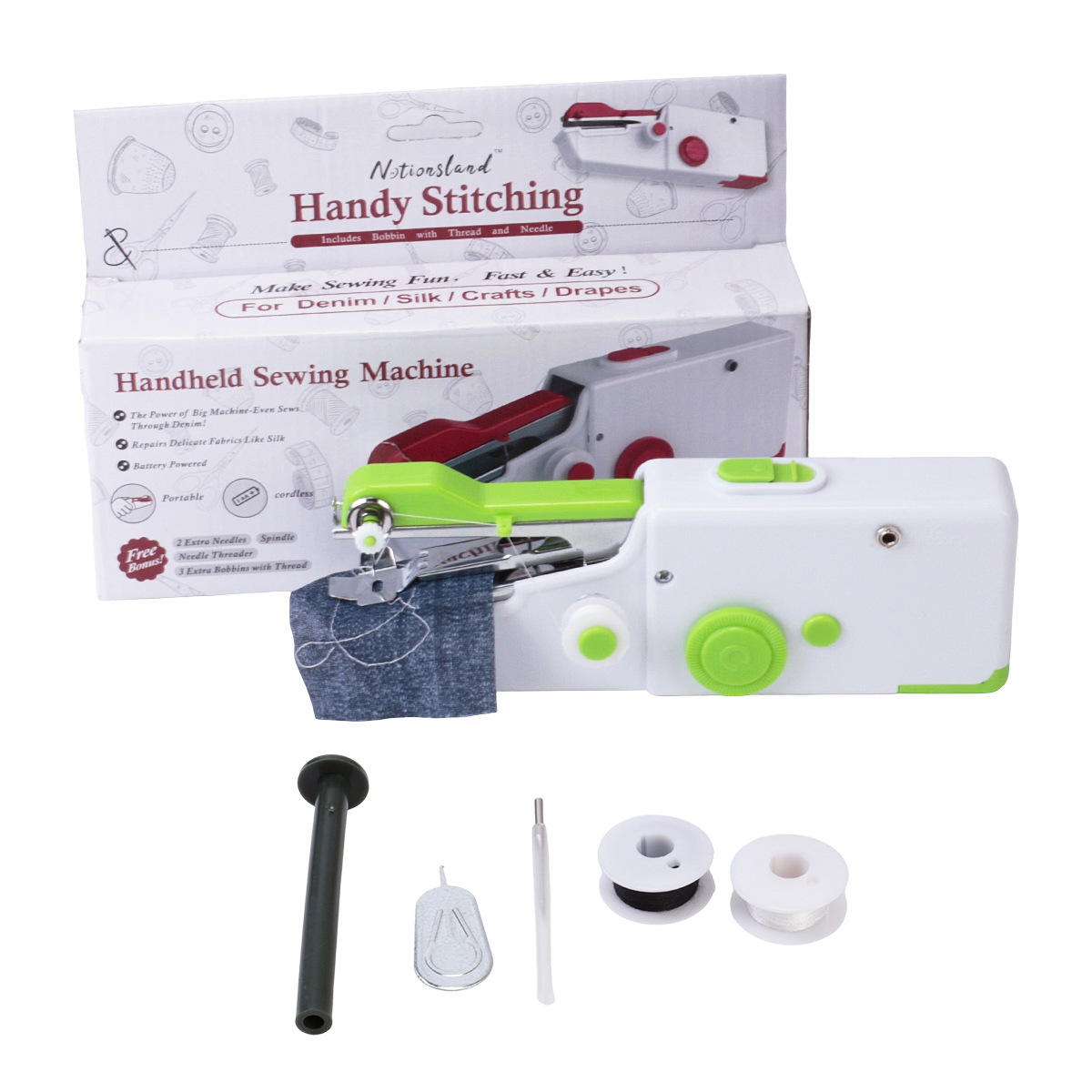 Máquina de coser eléctrica doméstica portátil USB conectable máquina de coser mini máquina de coser portátil pequeña