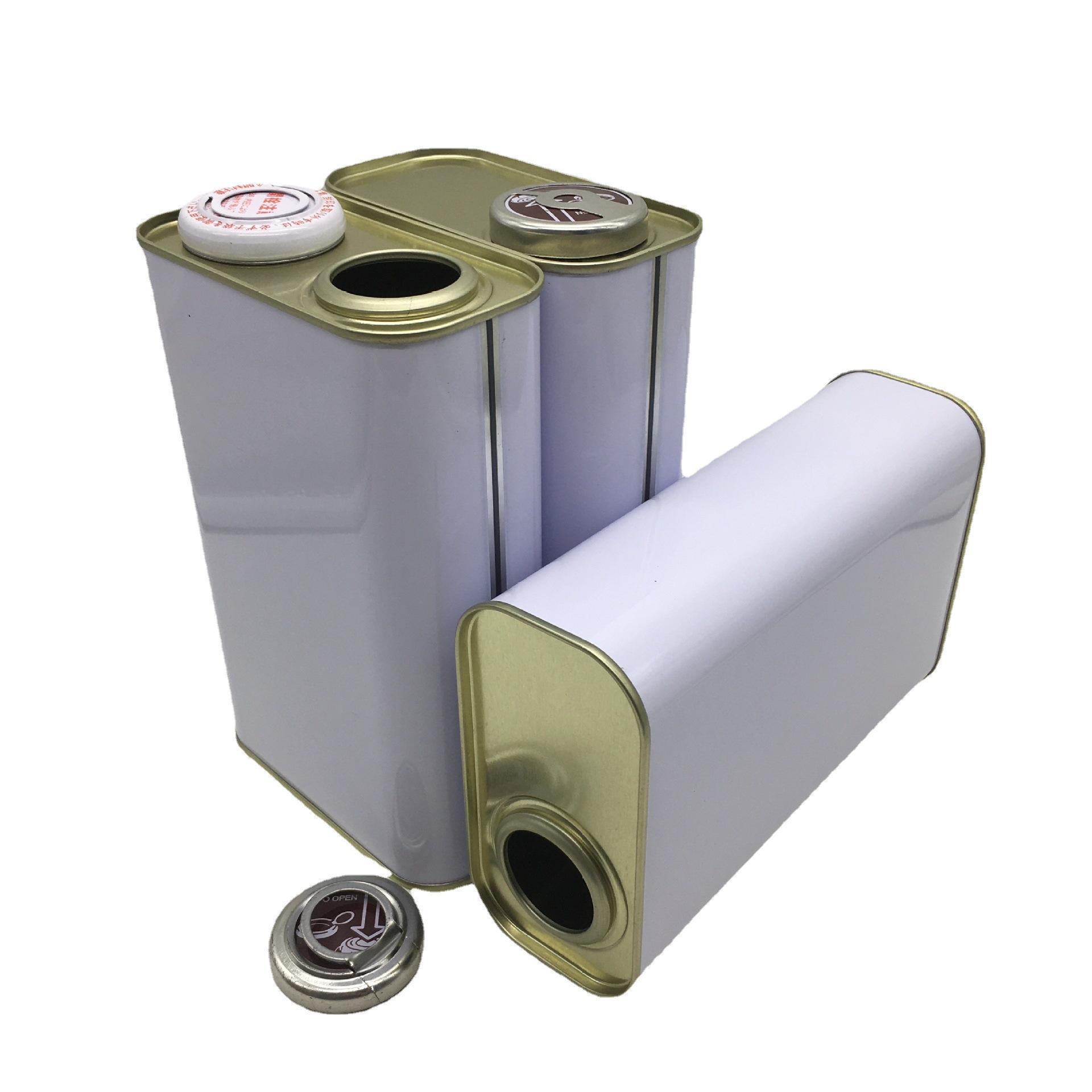 小方罐小号压力盖(日本咀连体)1L胶水溶剂机油润滑油化工包装铁罐