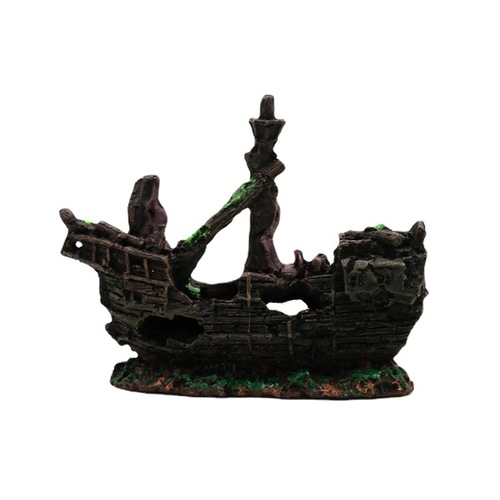 Pirate Ship Aquarium Landscape Glass Fish Tank Ornament Hideout Giggle House Resin Boat Little Boat Landscape Boat