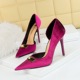 1363-K81 European and American Style Banquet Super High Heels, Thin Heels, Shallow Mouth, Pointed Side Cut, Xishi Suede High Heel Single Shoe, Female