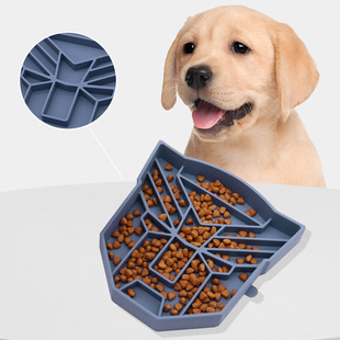 Amazon Slow Food Bowl for Dogs Silicone Suction Cup Anti-Slip Slow Food Dog Rice Bowl Anti-Choking Pet Slow Food Mat Supplies