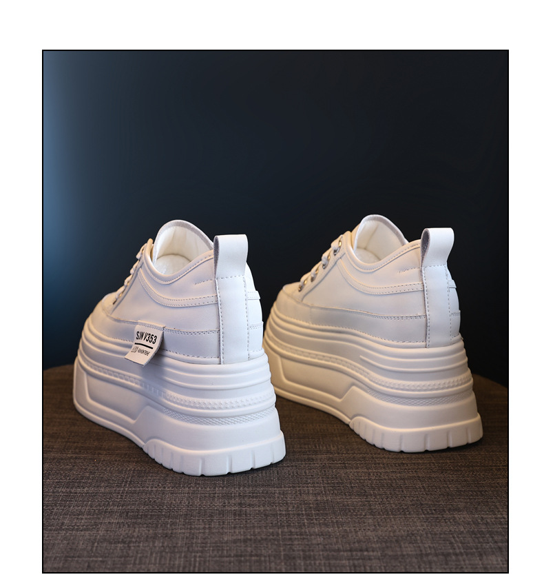 Giày sneaker nữ đế dày bánh xốp trắng phối đế độn cao — Màu đen chi tiết 23