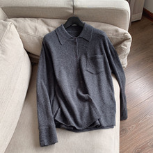 2025羊毛POLO领 气质小翻领针织衫衬衫 复古打底衫批发H05HS25125