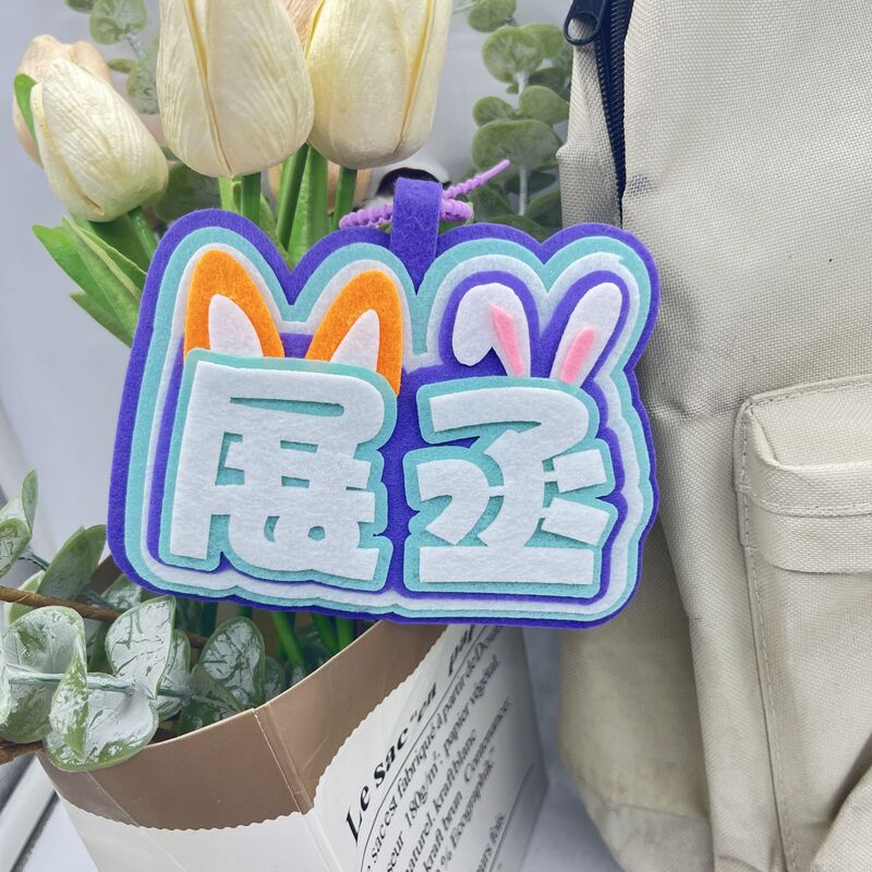 展丞挂件展轩刘轩丞应援周边高颜值不织布文字挂饰钥匙扣书包挂件|undefined