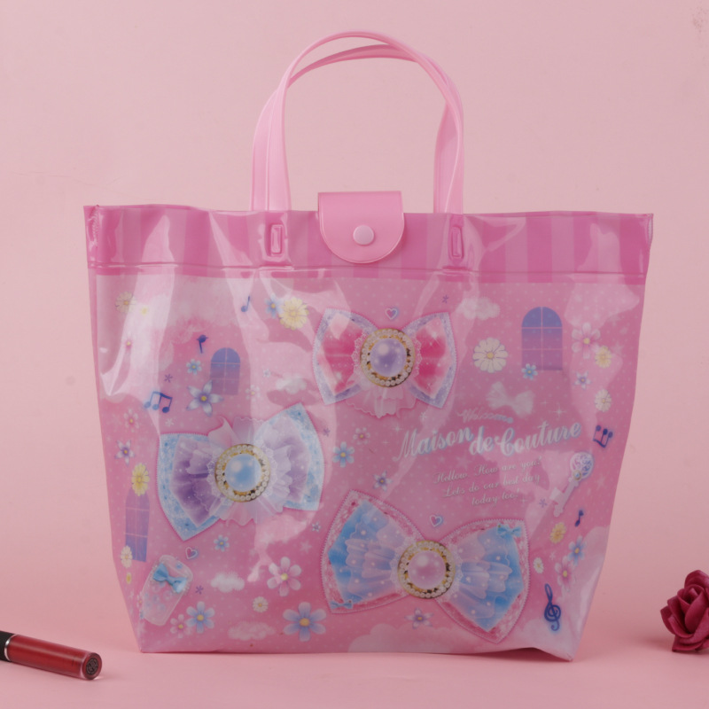 厂家批发彩印PVC袋透明塑料手提包装袋拉链袋LOGO