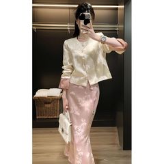 新中国式国風唐装盤ボタン上着2025新春着セットファッションスーツ起爆女装