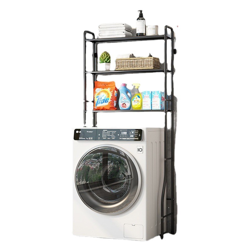 Estante de almacenamiento de la lavadora inodoro estante de almacenamiento rodillo piso balcón inodoro rack de almacenamiento lavadora rack