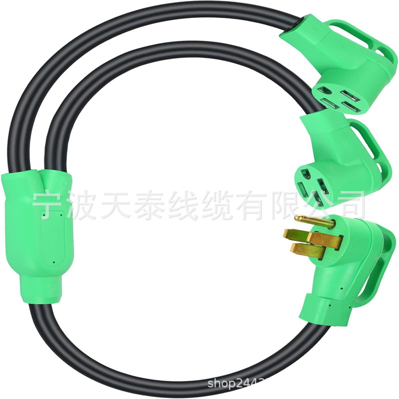 Y分配器适配器线14-50P至14-50R/14-50R 4引脚分配器