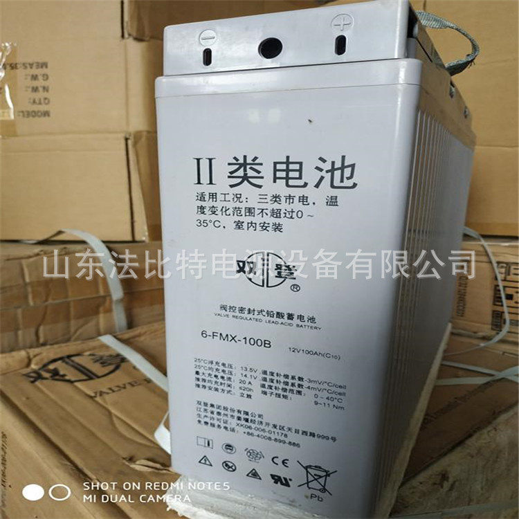 双登6-FMX-100B蓄电池狭长型12V100Ah通讯基站 双登6-FMX-100B