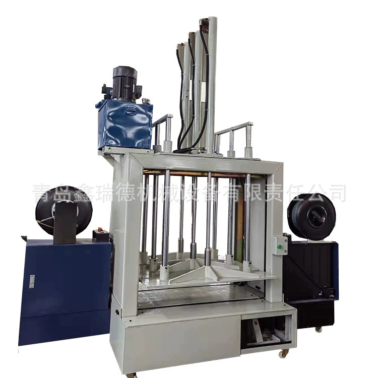 双机芯双打包带液压压包机 5-15吨压力 同时打双道 网子 集装箱用