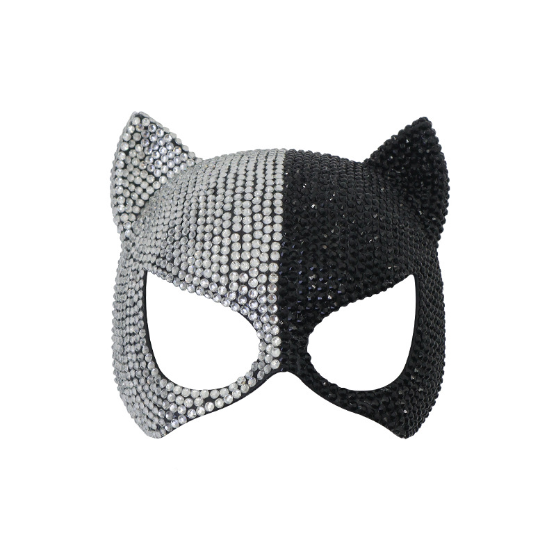 Diamante de alta calidad máscaras de baile de baile gatos máscaras sexuales de Halloween gatos máscaras avanzadas accesorios de fiesta