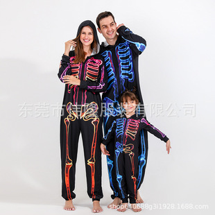 2022 new cross-border family pajamas set baby boys and girls women's clothing men's Halloween suit