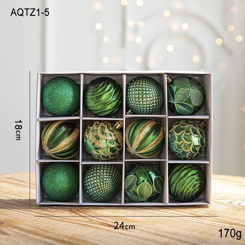 Hong Kong Heng Navidad 6cm BOLA DE Navidad conjunto árbol de Navidad decoración colgante Bola de Navidad 12 cajas pintado bola decorativa image 11