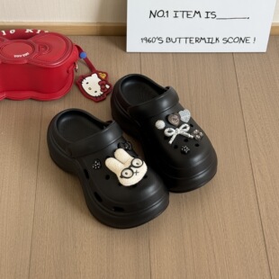 6.5cm�㹭���߶���ЬŮ����@��ɳ����Ь�ļ�͸��Ӻ����eva��Ь