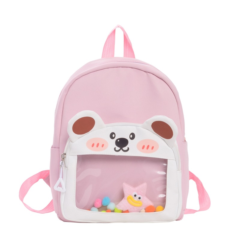 Jardín de infantes pequeña clase mochila de bebés ventana transparente encantadora mochila para niños y niñas 2026 nueva mochila para niños
