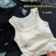6683-1# Bow Printed Camisole Women's Fashion Comfortable Slim Fit Wearing Wide Shoulder Top