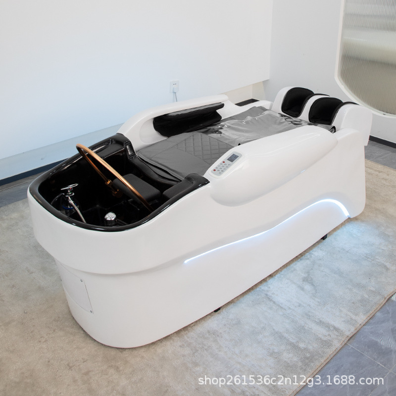Automático inteligente masaje eléctrico lavabo cama multifuncional barbería tailandesa cama de irrigación barbería cama integrada image 8