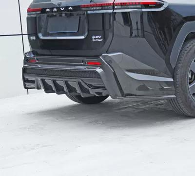 Skirts, Rear Bumper, Roof Wing, Rear — Big Surrounded - 26-models-of-rav4-rongfangweilanda-dc-rear-surround-carbon-fiber-pattern
