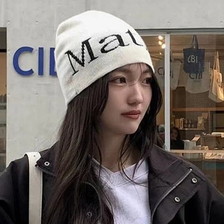 韓国 ジス キム・ジソ LISA 同字 グレー帽子 ニット 秋冬 トレンド ブランド ウール帽子 カップルヘッド|undefined