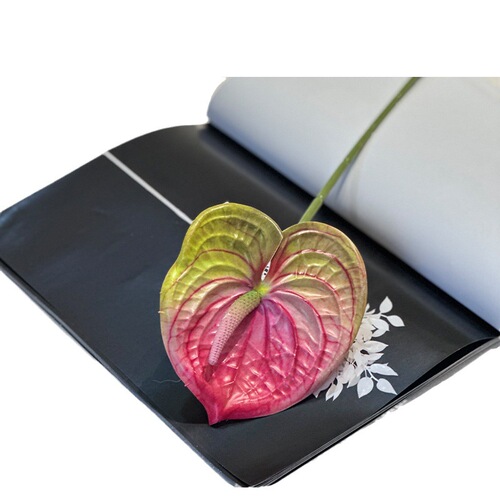 Single simulated flamingo palm, hand-feel anthurium, wedding decoration, artificial flower, photography, high-rise flower arrangement, artificial flower