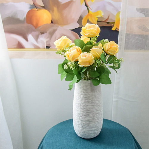Camellia rose artificial flower ins romantic Nordic style artificial flower living room decoration silk flower wedding bouquet