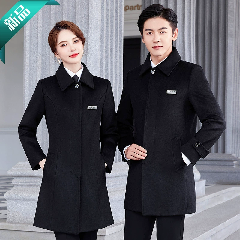 Стойка регистрации отеля профессиональные комбинезоны шерстяное пальто вестибюль менеджер продаж 4S магазин банк отдел продаж осень и зима женщины