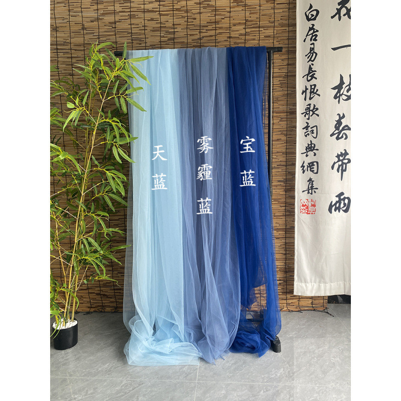 米白香槟淡黄色软纱幔婚礼迎宾背景瀑布纱装饰活动舞台布置网纱|undefined