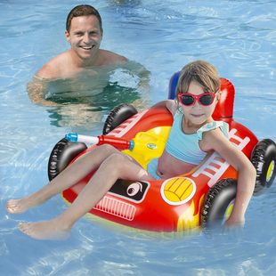 Customized Inflatable Water Spray Car Swimming Boat Beach Water Toy Swimming Ring Baby Water Fight Spray Water Sitting Ring