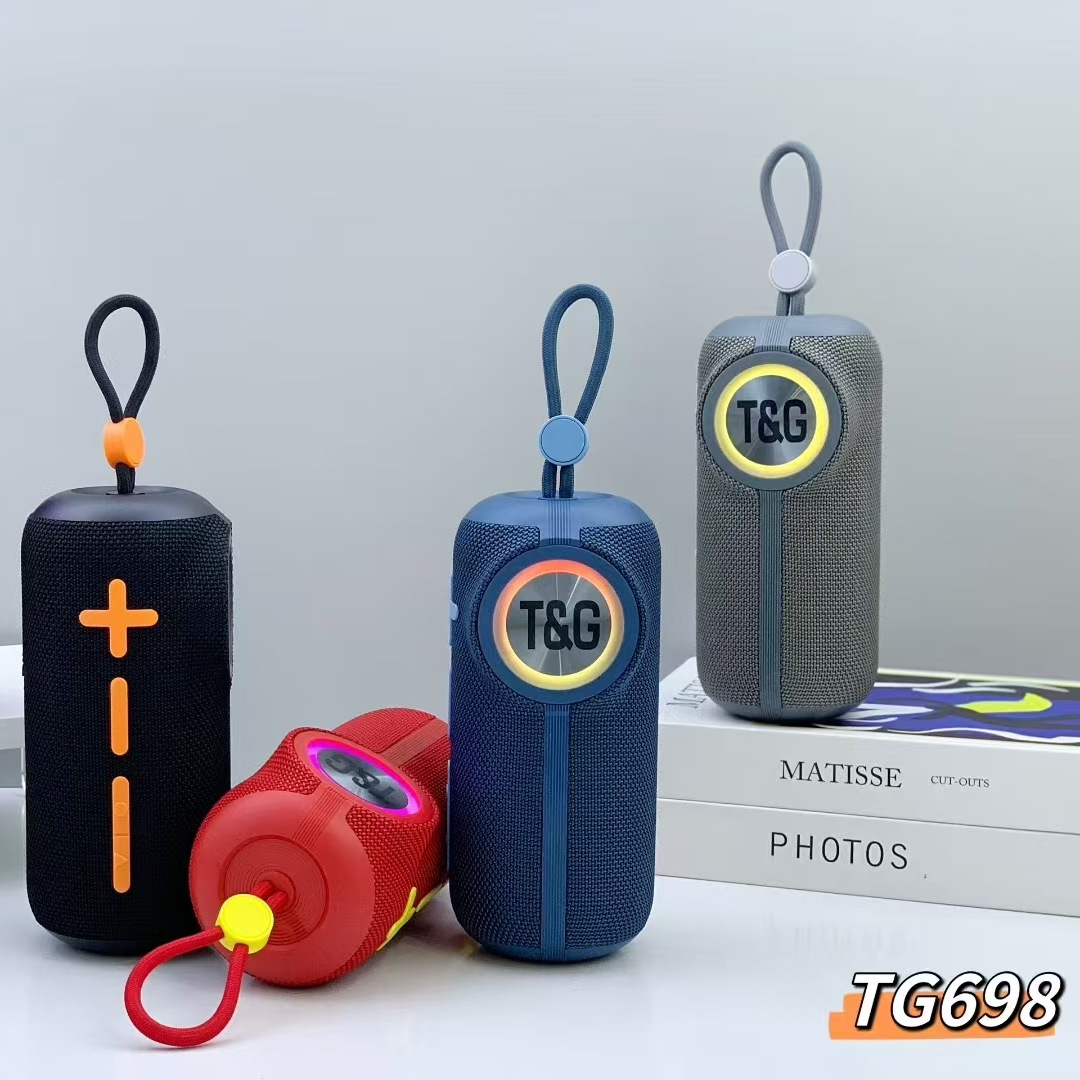 Transfronterizo nuevo TG698 altavoz Bluetooth portátil subwoofer impermeable al aire libre llamada inalámbrica portátil TWS pequeño estéreo