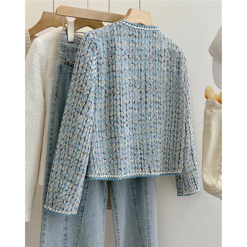 Giacca da donna per donna primavera e autunno nuovo temperamento francese di alta qualità tweed corto autunno top_voghion.com