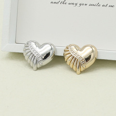 優朵桃心金屬紐扣金色女裝大衣毛衣風衣針織衫銀色鈕扣子服裝輔料