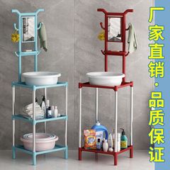 古い洗面台スタンド床置き式洗面棚農村洗面台棚床置き家庭用農村洗面台寮