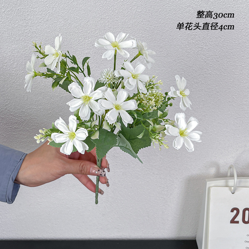単枝5叉エルザバタフライ菊造花シルクフラワープラスチックフラワーホームデコレーションフラワーアレンジメント装飾花クロスボーダー|undefined