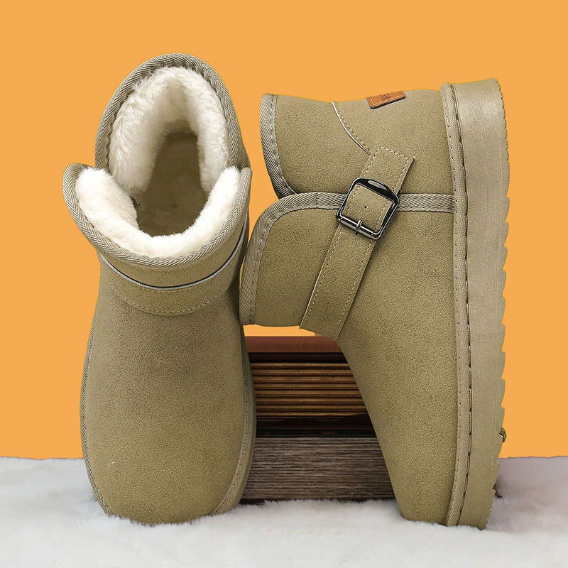 Зимние трансграничные мужские и женские хлопчатобумажные сапоги большого размера толстые снежные сапоги