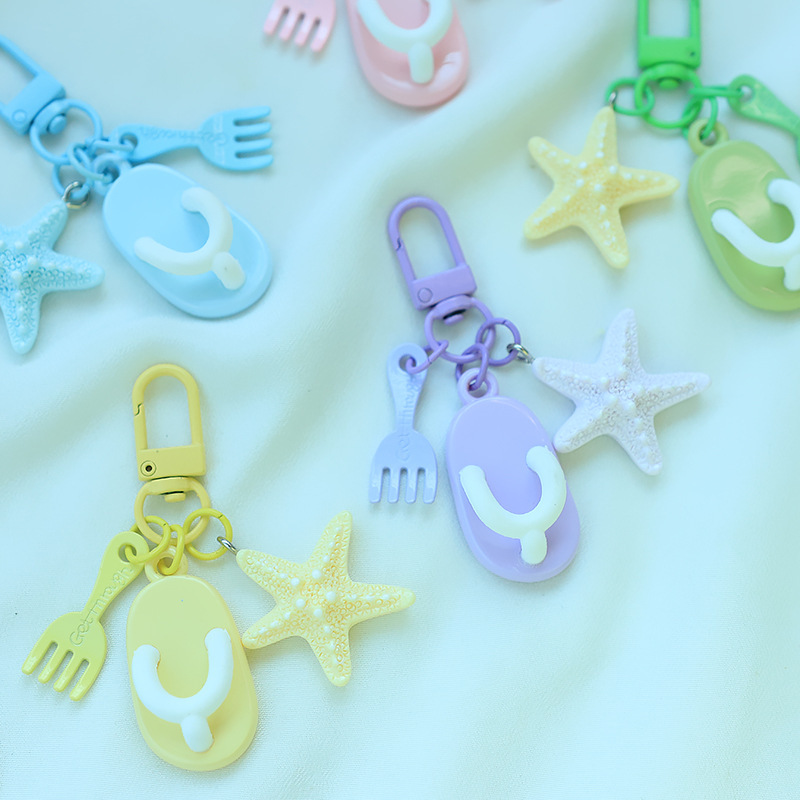 Creative and Personalized Fun Flip-Flop Slippers Acrylic Small Pendant Summer Starfish Resin Keychain Hanging Ornament Creative and Personalized Fun Flip-Flop Slippers Acrylic Small Pendant Summer Starfish Resin Keychain Hanging Ornament
