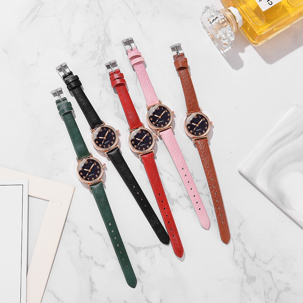 New Ins Disc Casual Women's Watch Fashion All-match Simple Student Quartz Women's Watch Wristwatch Set_voghion.com