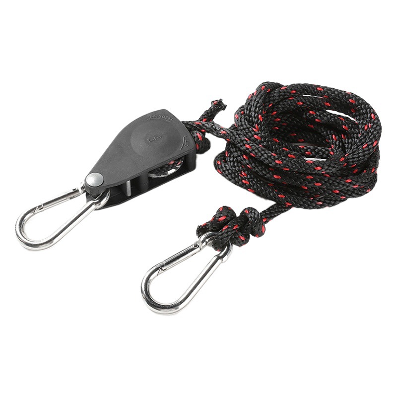 Metal pulley lamp lifting rope plant growth lamp hanging rope tent adjustable rope buckle hook lifting pulley