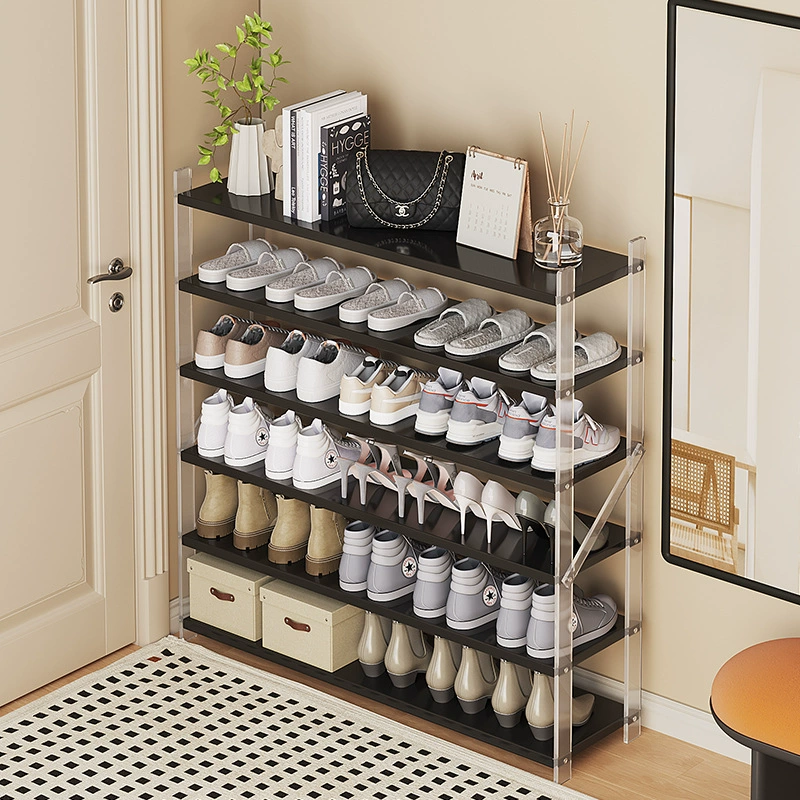 Подставка для обуви простая Бытовая многослойная экономичная Пыленепроницаемая полка для хранения обуви компактная дверь общежития бамбуковая небольшая полка для обуви