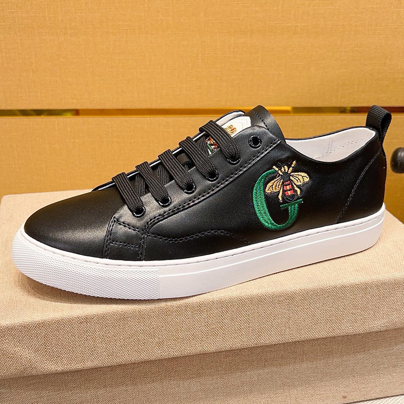 Baskets décontractées en cuir pour homme avec semelle souple_voghion.com