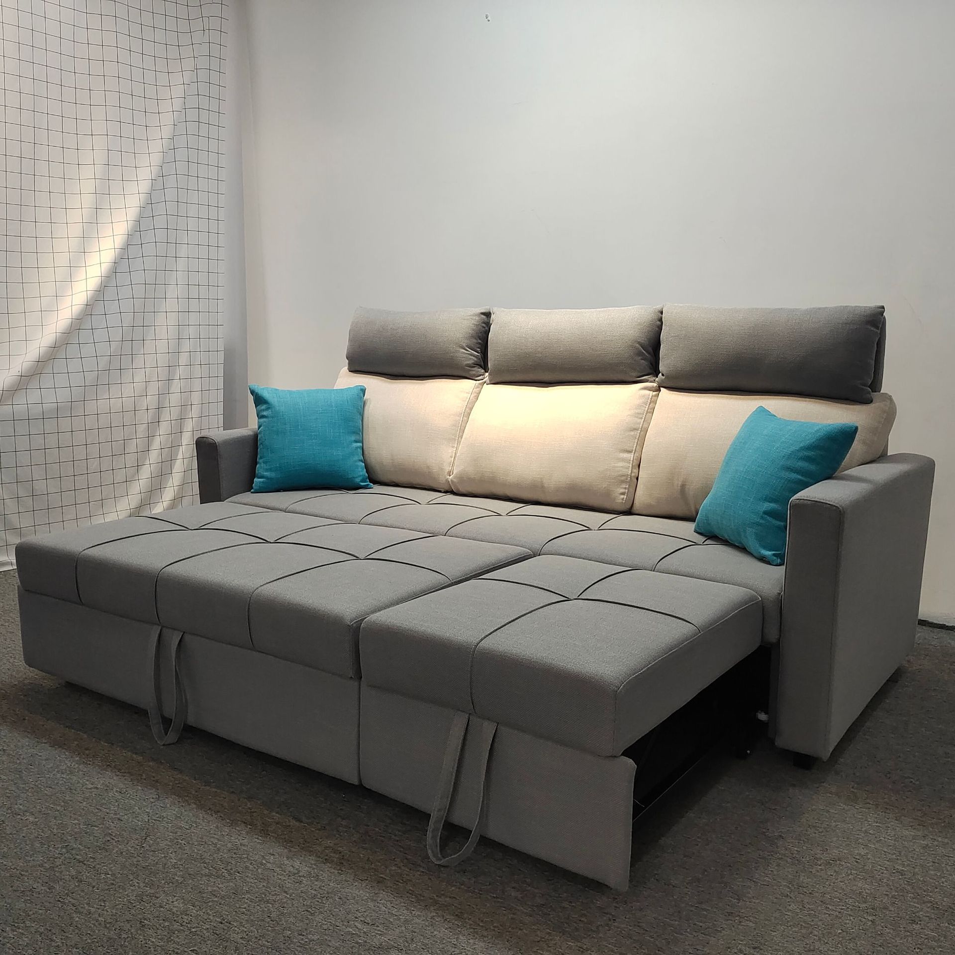 Sofá multifuncional pequeño tipo de casa sala de estar apartamento retráctil sofá cama desmontable estilo moderno minimalista
