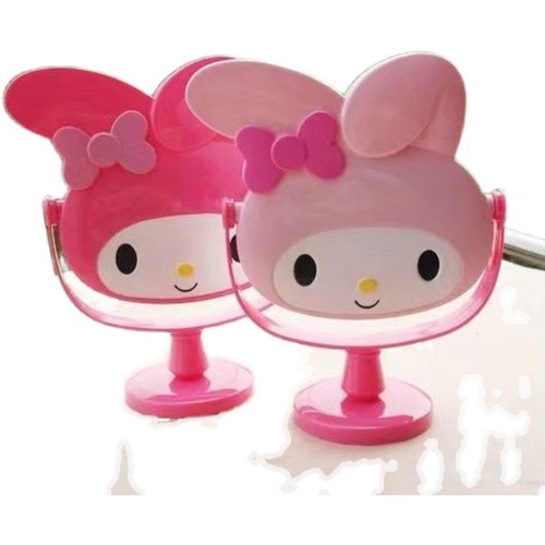 Cartoon desktop mirror cute desktop children's makeup mirror small mirror dressing table dressing mirror flip high foot home