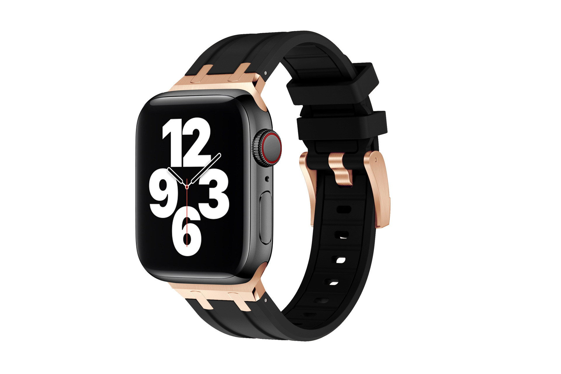 En stock para Apple Watch correa de silicona líquida cabeza de acero inoxidable Ultra Correa